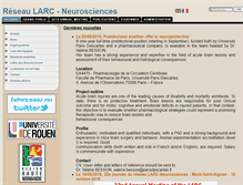 Tablet Screenshot of larc-neurosciences.univ-rouen.fr